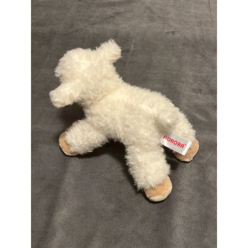 Aurora World Cream Lamb Plush Stuffed Animal Sheep Sherpa Fleece 7.5 Inch